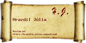 Hrazdil Júlia névjegykártya